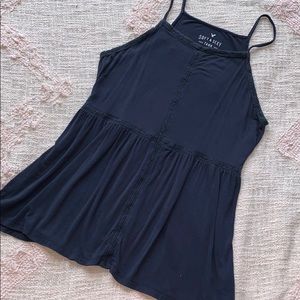 SOLD Gray American Eagle Peplum Tank Top